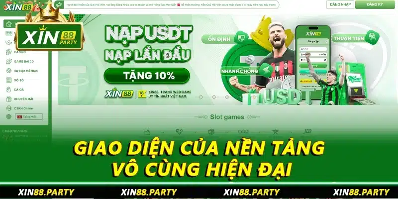 Giao diện của nền tảng vô cùng hiện đại